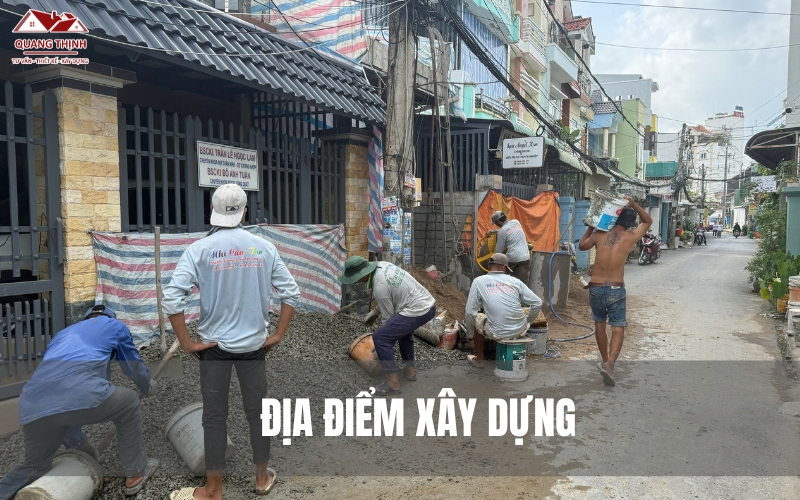 địa điểm xây dựng xây nhà phần thô