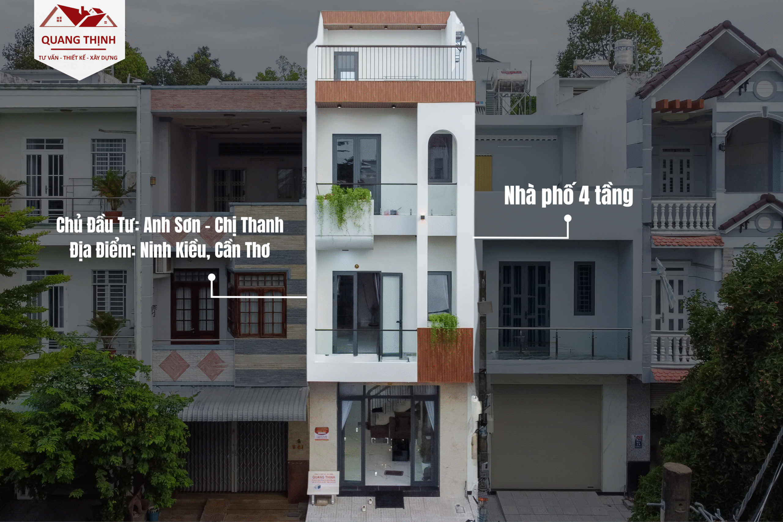 nhà phố 4 tầng