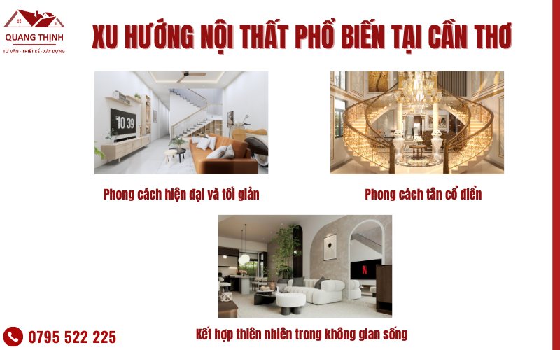 thi công nội thất phổ biến tại cần thơ