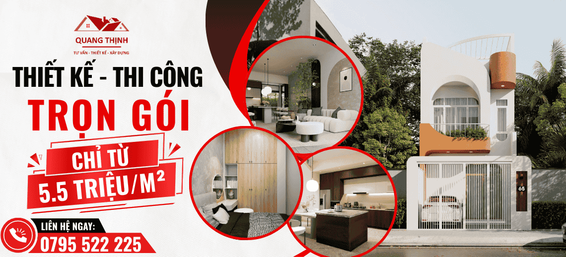 Dịch vụ xây nhà trọn gói chỉ từ 5.5 triệu/m2 tại Cần Thơ của công ty Quang Thịnh