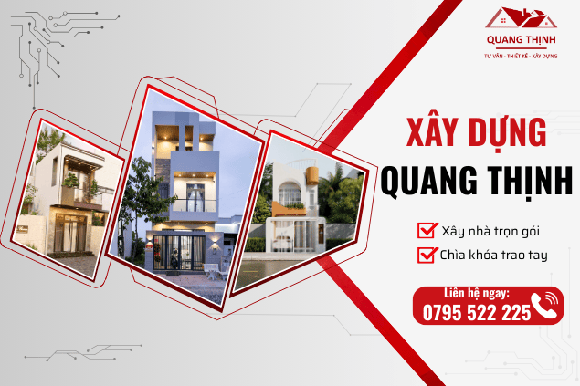 Các mẫu nhà phố hiện đại do Xây dựng Quang Thịnh thực hiện với dịch vụ xây nhà trọn gói chìa khóa trao tay tại Cần Thơ