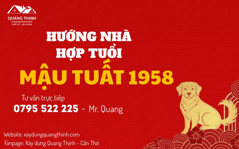hướng nhà hợp tuổi Mậu Tuất 1958