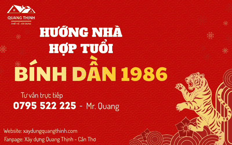 hướng nhà hợp tuổi 1986