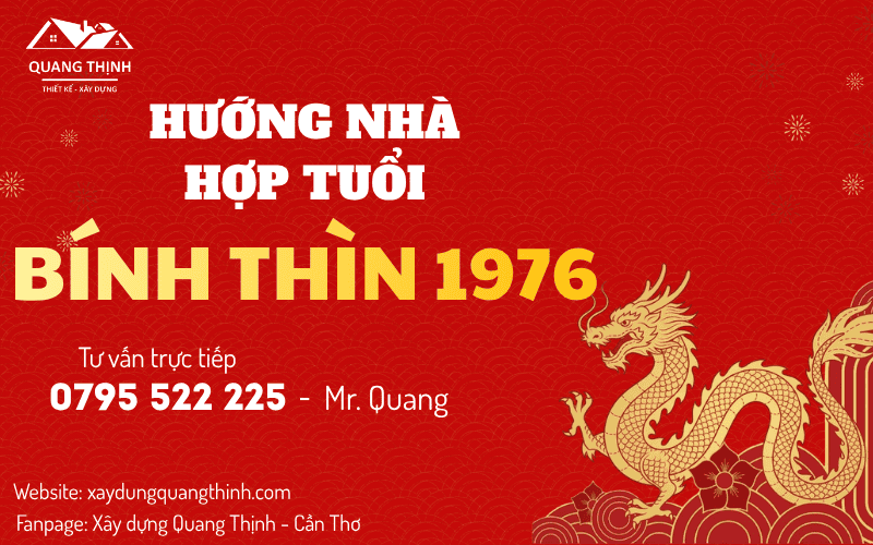Hướng nhà hợp tuổi 1976